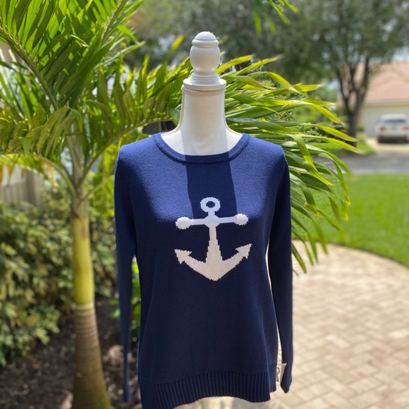 ⚓️ Pink Pineapple Navy Anchor sweater ⚓️ - Picture 4 of 7